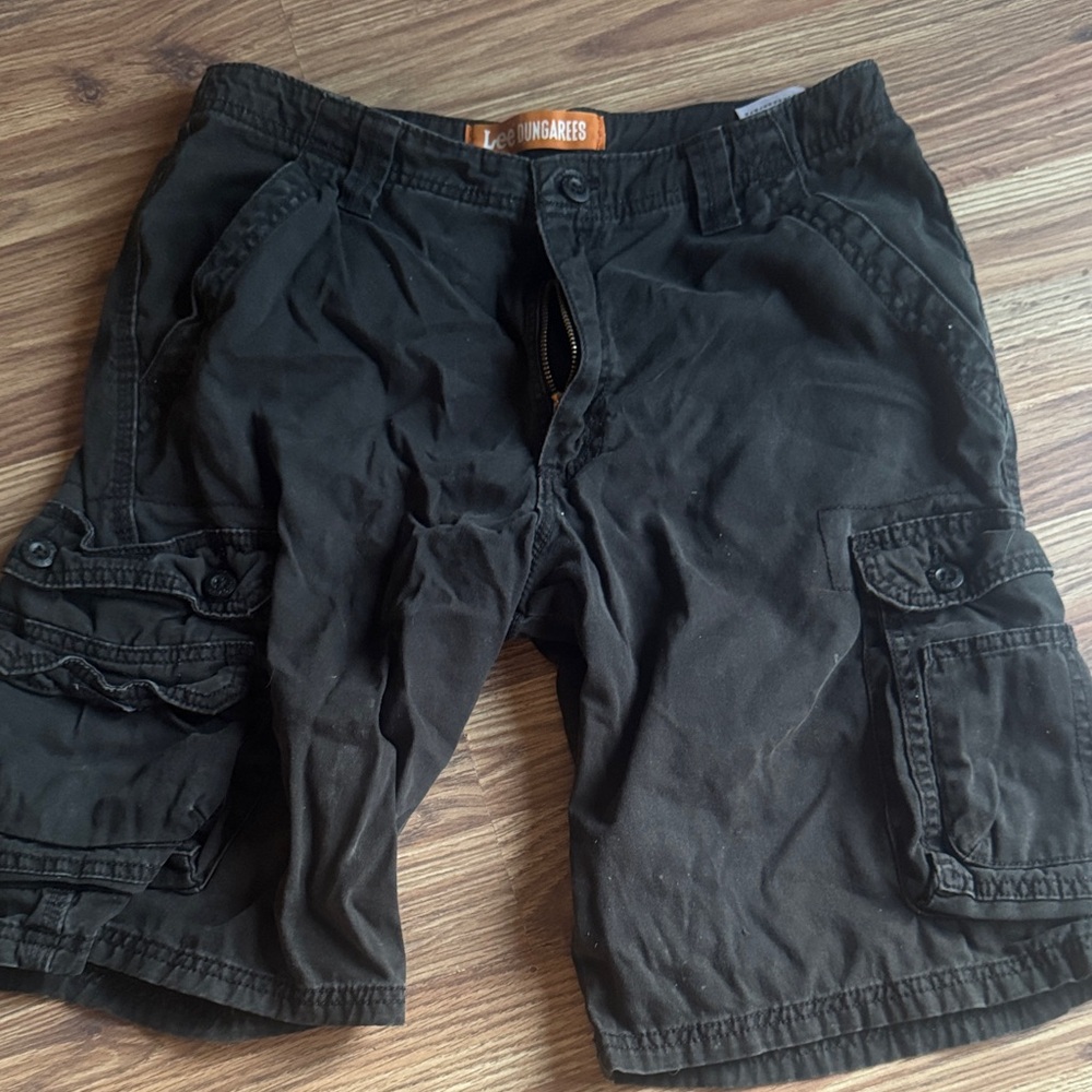 Lee Black Cargo Shorts for Men